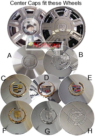 center caps for 2002 cadillac deville