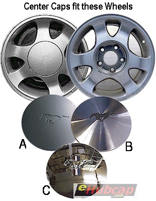 2000 Ford mustang center caps #3